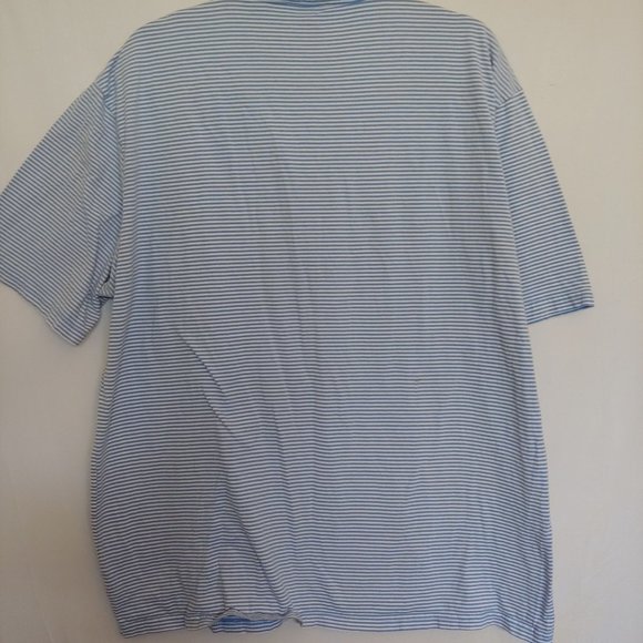 Johnnie O striped mens blue and white short sleeve teeshirt XL - Picture 7 of 13